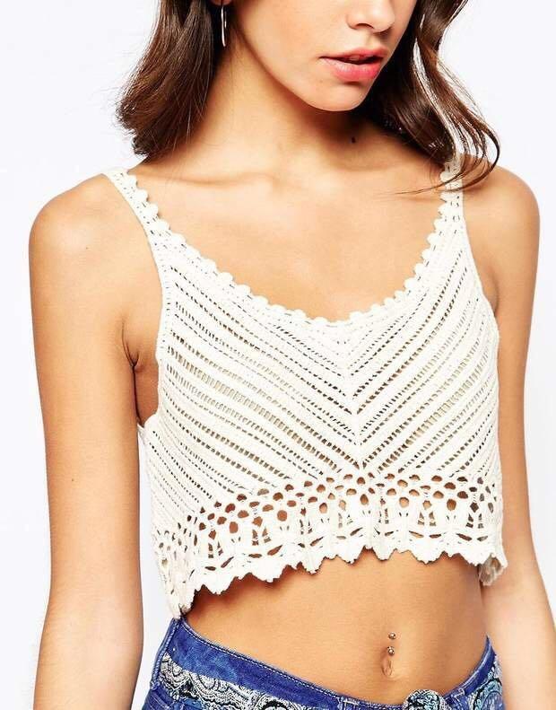 Romwe Spaghetti Strap Hollow Apricot Cami Top
