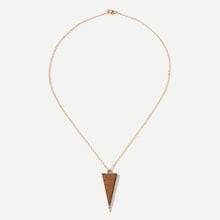 Romwe Triangle Pendant Chain Necklace