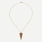 Romwe Triangle Pendant Chain Necklace