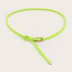 Romwe Neon Green Braided Waist Belt