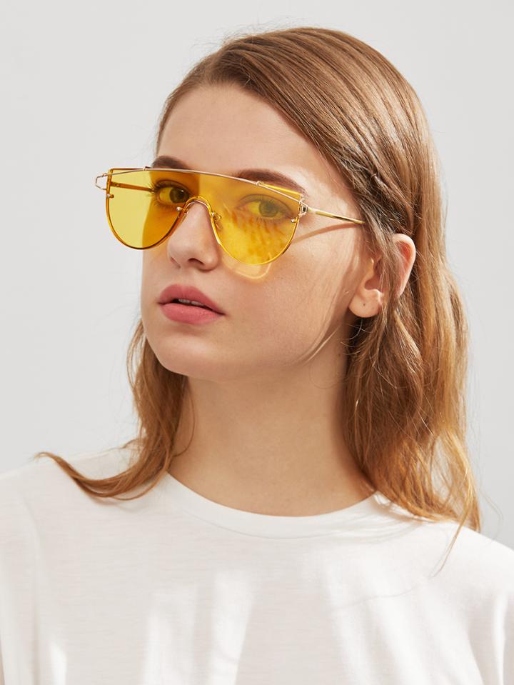 Romwe Top Bar Visor Sunglasses