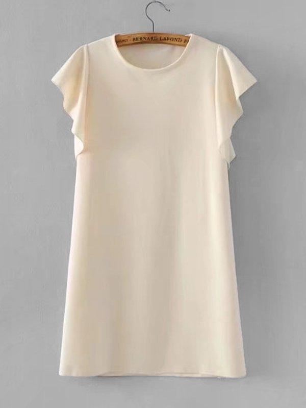 Romwe Butterfly Sleeve Solid Dress