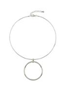 Romwe Silver Color Round Pendant Collar Choker Necklace