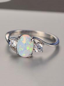 Romwe Gemstone Decorate Ring