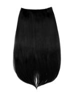 Romwe Jet Black Clip In Straight Hair Extension