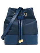 Romwe Blue Drawstring Pu Shoulder Bag