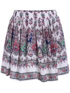 Romwe Elastic Waist Tribal Print Pleated Skirt