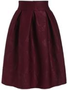 Romwe Paisley Jacquard Zipper Skirt