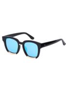 Romwe Vintage Square Frame Mirrored Sunglasses