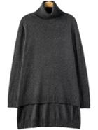 Romwe Turtleneck High Low Sweater