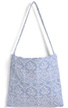 Romwe Blue Geometric Print Shoulder Bag