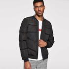 Romwe Men Pocket Front Puffer Coat