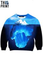 Romwe This Is Print Iceberg Print Long-sleeved Sweatshirt
