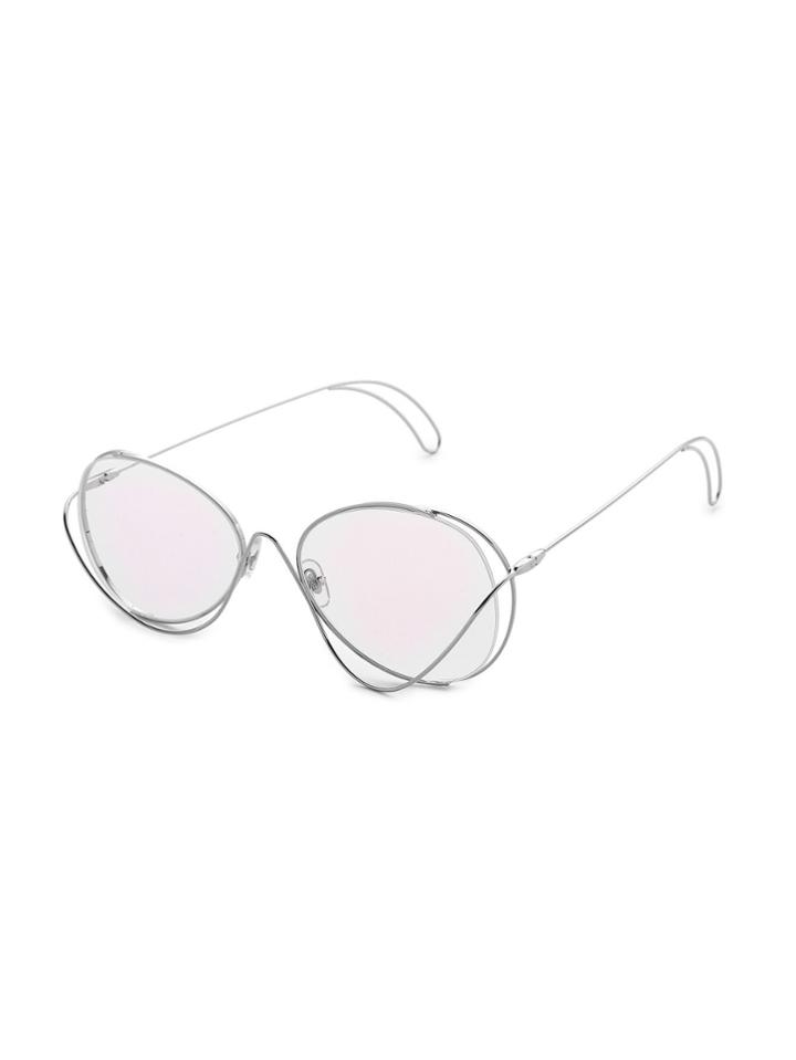 Romwe Asymmetrical Frame Oval Lens Glasses
