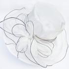 Romwe Flower Decorated Mesh Hat