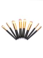 Romwe Black Professional Makeup Brush Set 8pcs