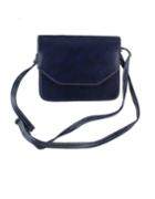 Romwe Blue Pu Leather Shoulder Bag