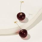 Romwe Cherry Shaped Drop Earrings 1pair