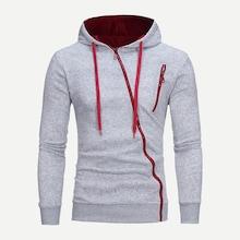 Romwe Guys Zip Up Hooded Sweatshirt