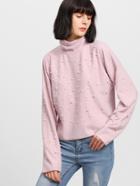 Romwe Pearl Beading Drop Shoulder Pullover