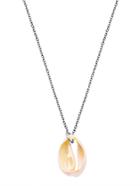 Romwe Silver Plated Shell Pendant Link Necklace