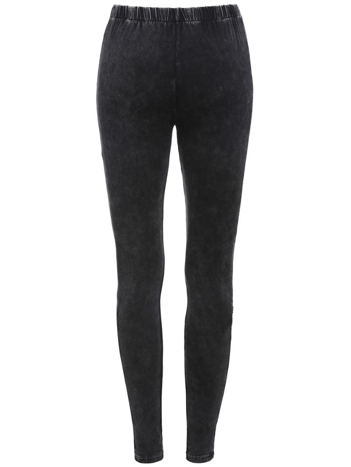 Romwe Elastic Waist Hollow Leggings