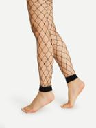Romwe Footless Fishnet Tights