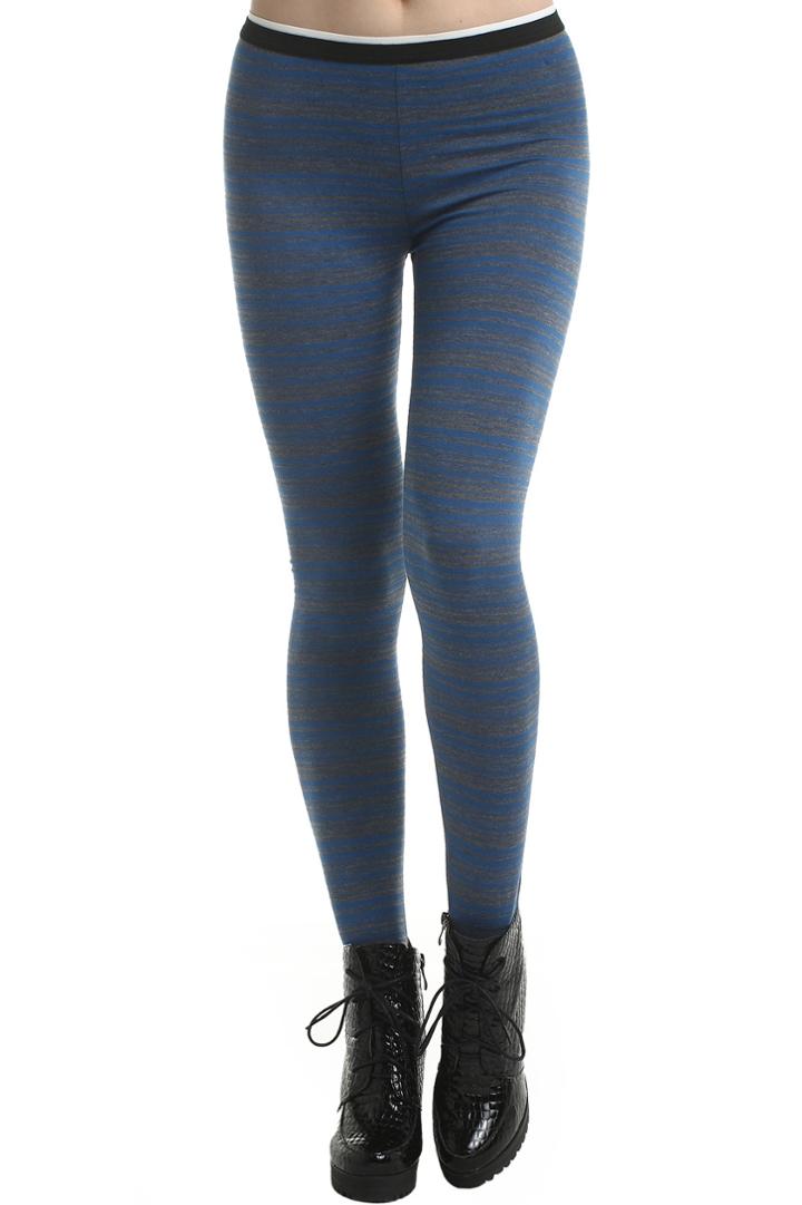 Romwe Romwe Blue Stripe Sequined Leggings