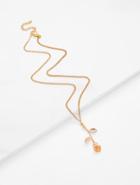 Romwe Rose Pendant Chain Necklace