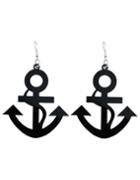 Romwe Arylic Anchor Shaped Women Big Earrings