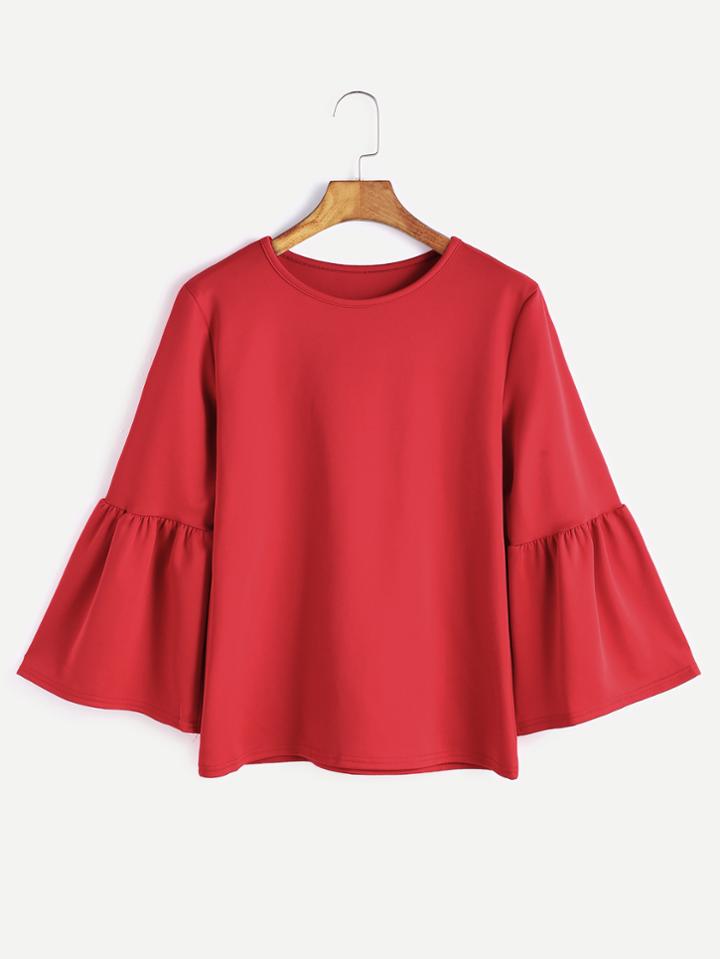 Romwe Red Lantern Sleeve Tee