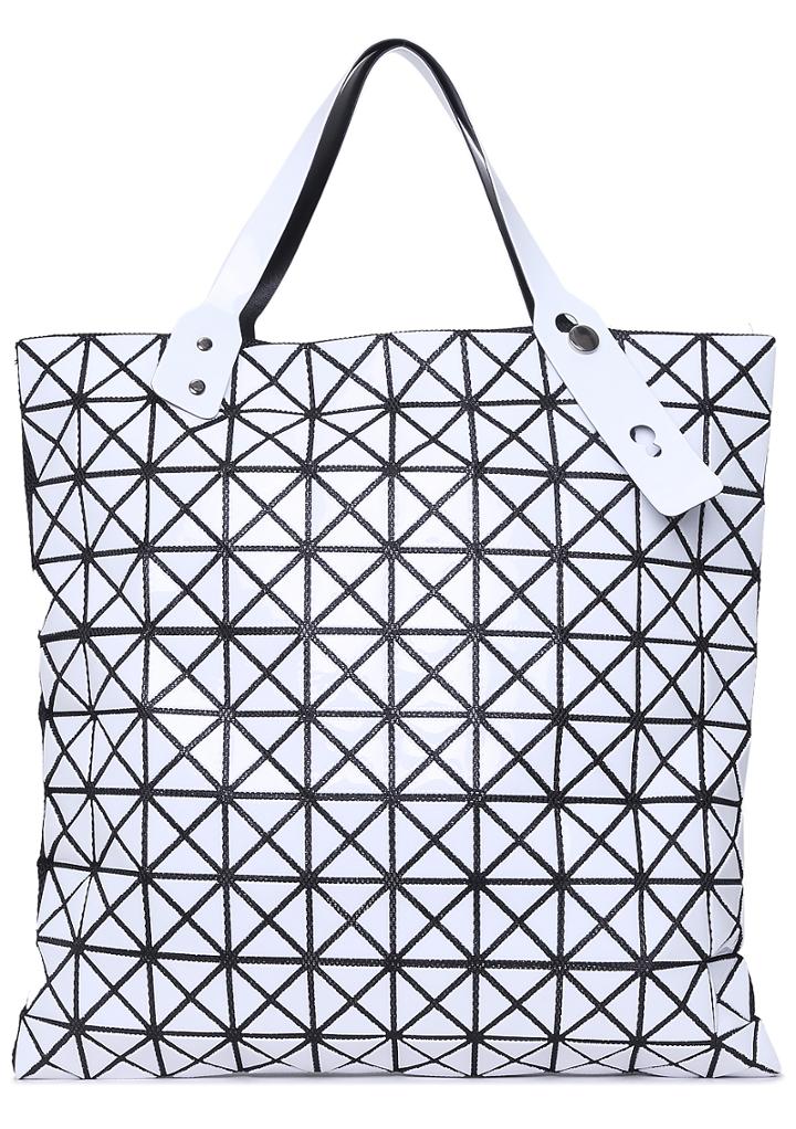 Romwe Black And White Geometric Pattern Tote Bag
