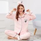 Romwe Pocket Embroidered Plush Pj Set With Headband