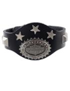 Romwe Black Pu Leather Bracelet