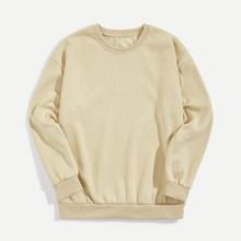 Romwe Men Letter Patched Sweatshirt