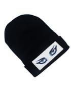Romwe Warm Wool Black Elastic Eyes Printed Women Knitted Hat