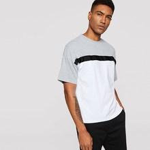 Romwe Men Color-block Tee
