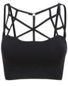 Romwe Black Multiple Strap Tank Top