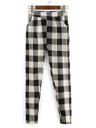 Romwe Plaid Pant With Pockets