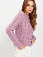 Romwe Cable Knit Jumper