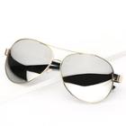 Romwe Men Metal Frame Mirror Lens Sunglasses