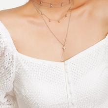 Romwe Double Layered Chain Choker & Lariats Necklace