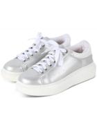 Romwe Silver Thick-soled Casual Flats