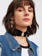 Romwe O Ring Choker Skinny Scarf