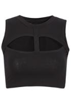 Romwe Round Neck Hollow Slim Vest