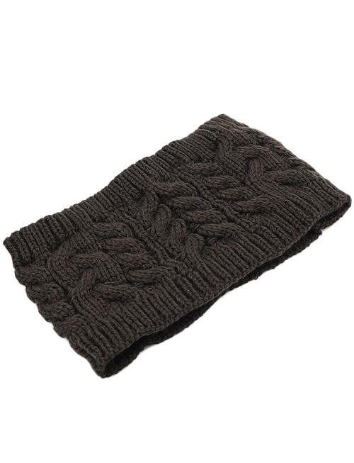 Romwe Brown Cable Knit Hat
