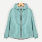 Romwe Hooded Jacket On Both Sides Wear