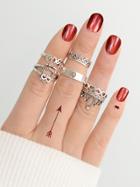 Romwe Owl Crown Ring 6-pieces Set