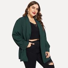 Romwe Plus Contrast Binding Button Up Shirt