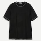 Romwe Guys Contrast Stitch Short Sleeve T-shirt